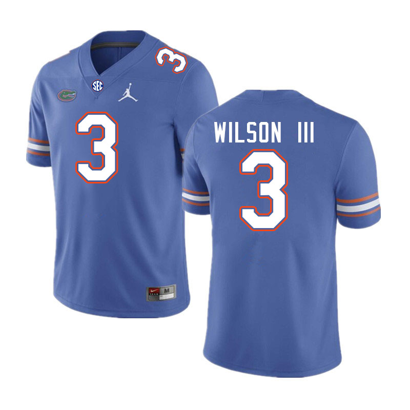 Men #3 Eugene Wilson III Florida Gators College Football Jerseys Stitched-Royal